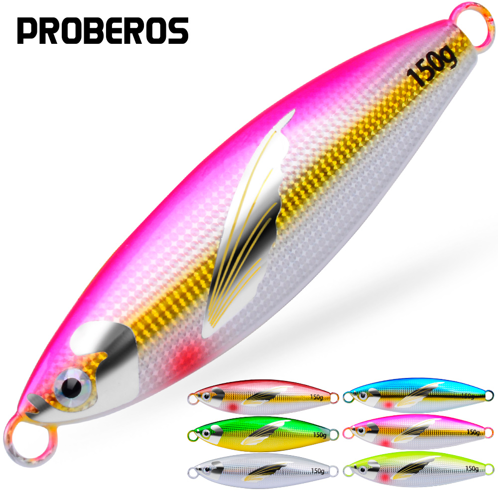 Fishing Lure Buzzbait - โปรเบรอสเหยื่อตกปลาน้ำเค็ม 1 ชิ้น เหยื่อตกปลาแบบจิ๊กน้ำเค็มพร้อมคาร์บอนทนต่อการกัดกร่อนสำหรับปลาทูน่า ปลาแซลมอน ปลากรุ๊ปเปอร์