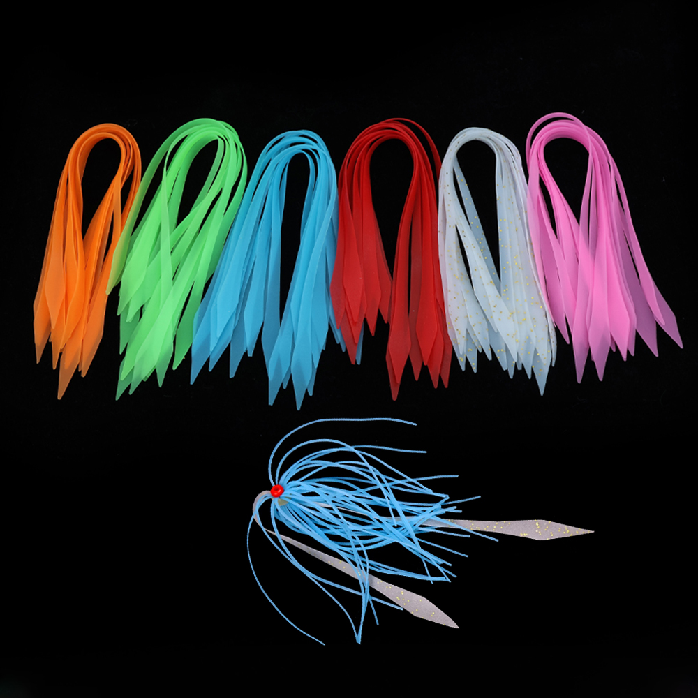 Fishing Lure Buzzbait - 10 ชิ้น/60 ชิ้น กระโปรงซิลิโคนยาว 19.3 ซม.