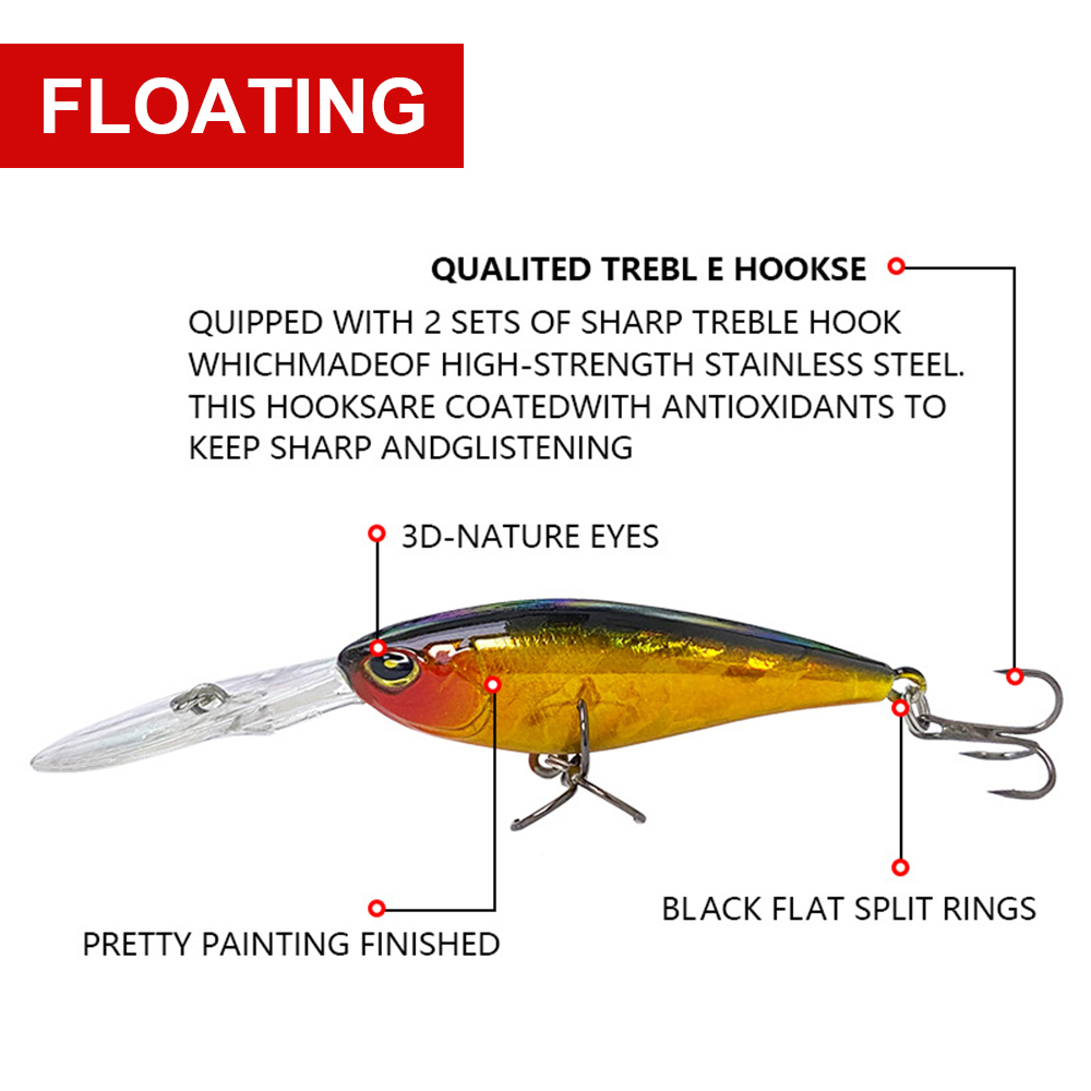 เหยื่อตกปลาปลอมขนาด5.8ซม. 6.63 - Fishing Lure Jerkbait บทวิจารณ์และราคา