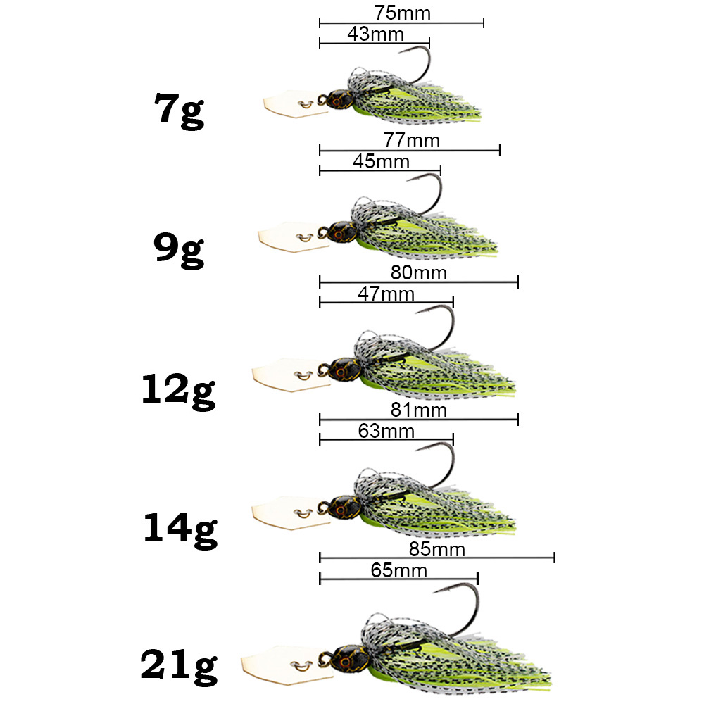 ชุดเหยื่อตกปลาแบบสปินเนอร์เบท  - Fishing Lure Blade Bait บทวิจารณ์และราคา